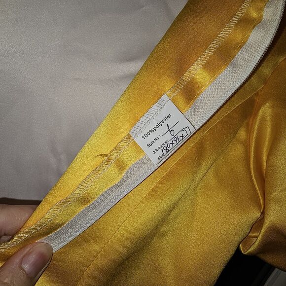 Super Mario Bros Adult Princess Daisy Peach Halloween Cosplay Costume Sz 6 Gown - Picture 9 of 14